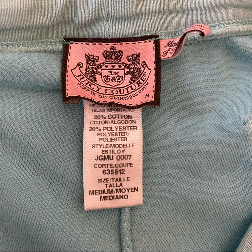 Juicy Couture Vintage Y2K Velour Bootcut Flare Sweatpants Blue Size Medium - Picture 6 of 7